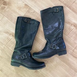 Black leather Frye tall boots (size 7.5)